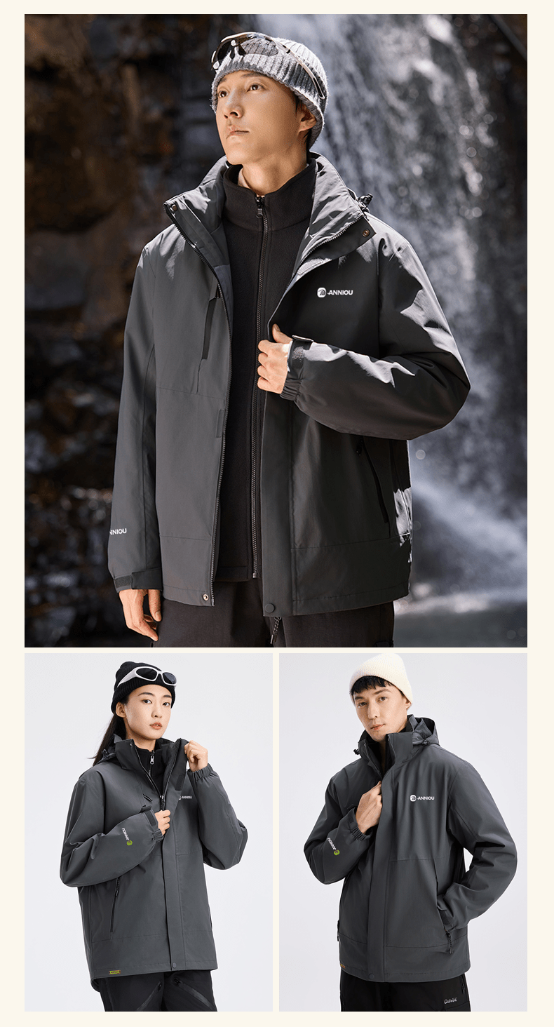 Men and Women's 3 - in - 1 Removable Outdoor Jacket - Sidiou Group