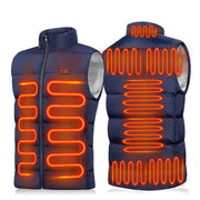 Men and Women's 9 Area Heated Vest - Sidiou Group