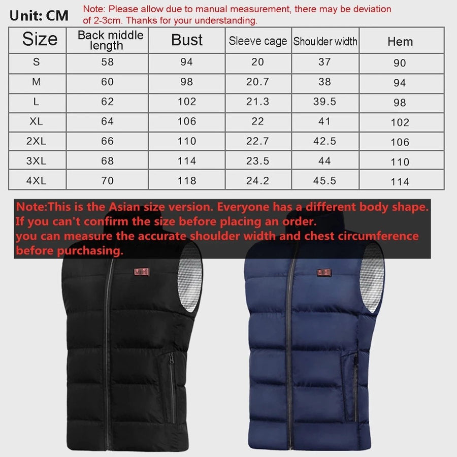 Men and Women's 9 Area Heated Vest - Sidiou Group