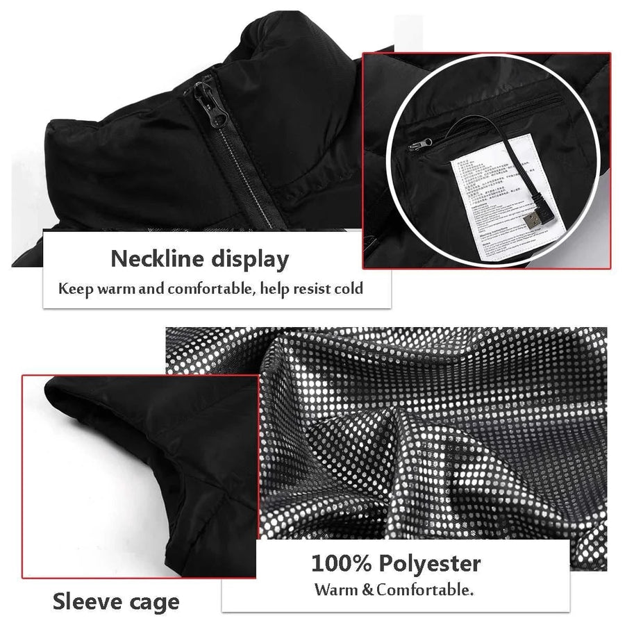 Men and Women's 9 Area Heated Vest - Sidiou Group