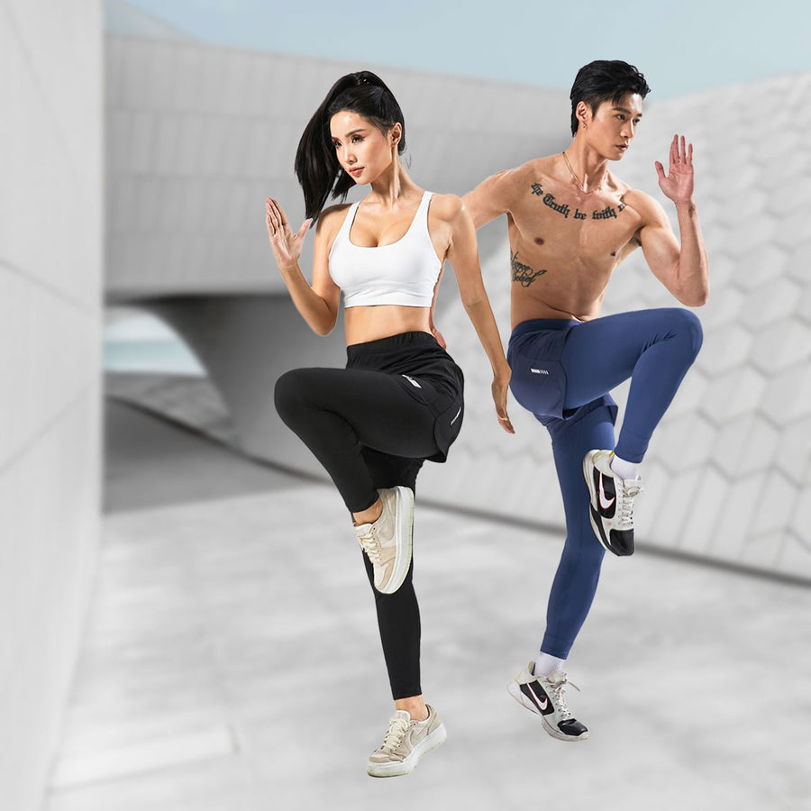 Men and Women's Faux Two - piece Marathon Sports Pants - Sidiou Group