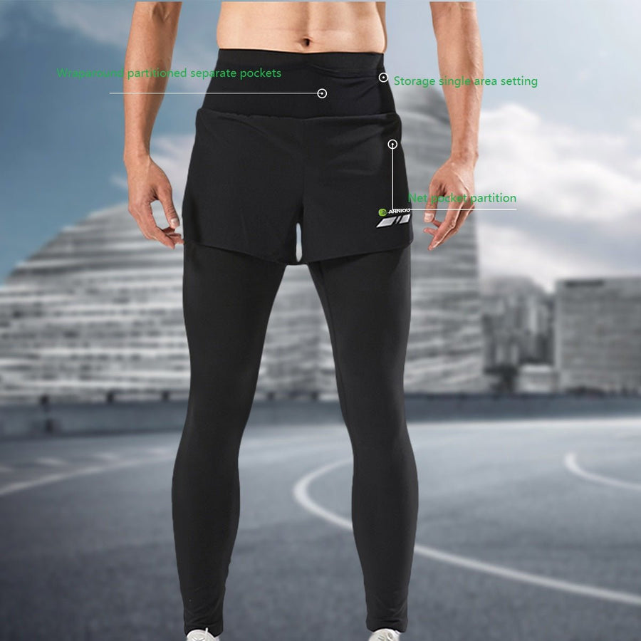 Men and Women's Faux Two - piece Marathon Sports Pants - Sidiou Group