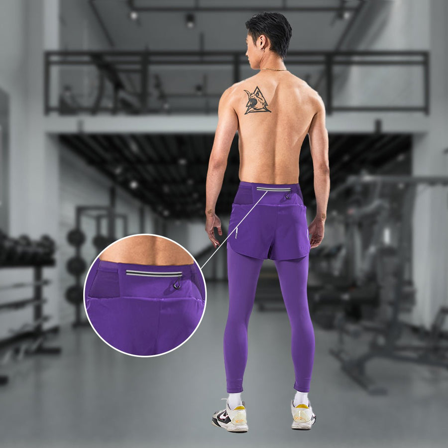 Men and Women's Faux Two - piece Marathon Sports Pants - Sidiou Group