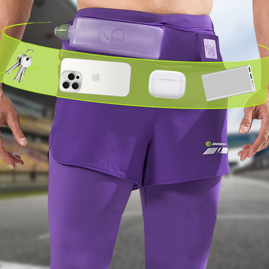 Men and Women's Faux Two - piece Marathon Sports Pants - Sidiou Group