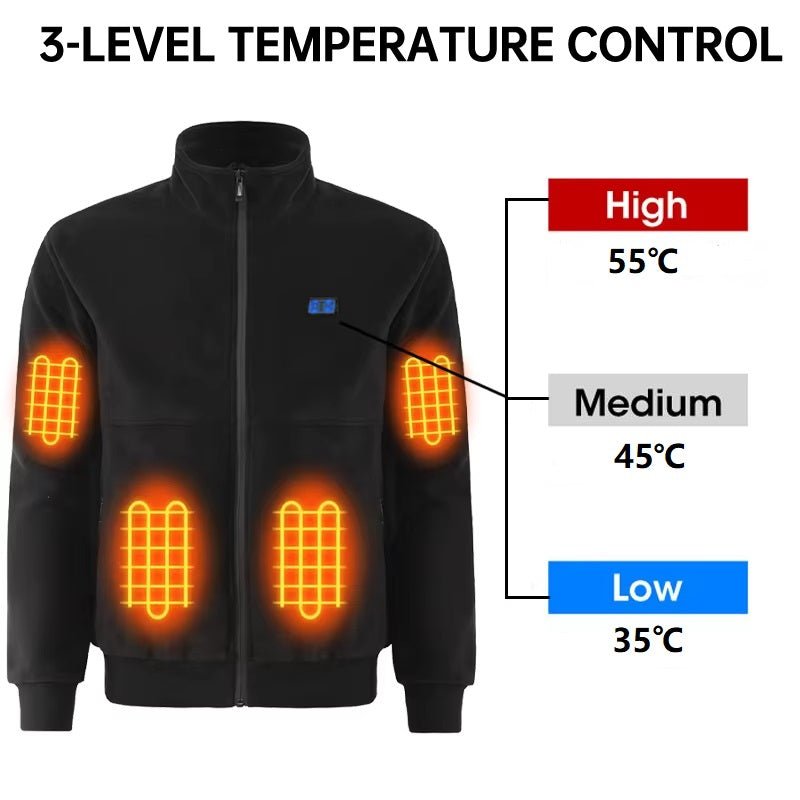 Men and Women's Polar Fleece Heated Jacket - Sidiou Group