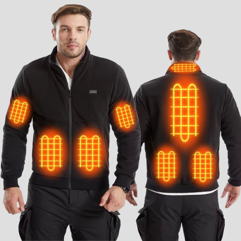 man wearing a Polar Fleece Heated Jacket