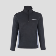 men's gray Polar Fleece Half Zip Pullover Sweatshirt