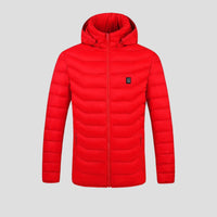 men's red Quilted Heated Jacket