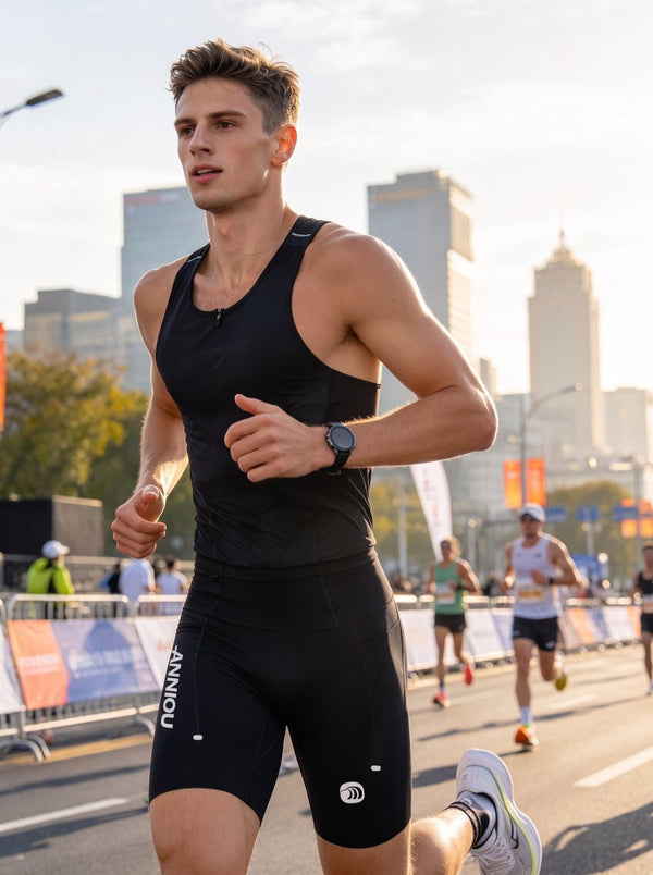 men's trail running compression shorts