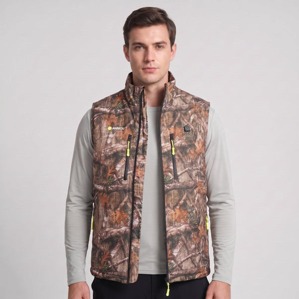men's zipper up #camouflage heated gilet