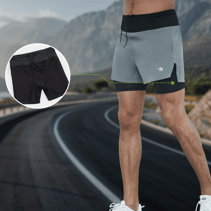 Men's 2 - in - 1 Trail Shorts - Sidiou Group