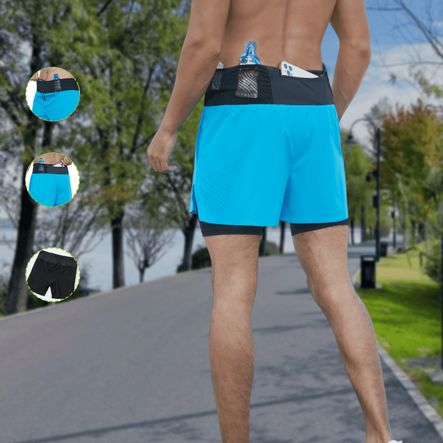 Men's 2 - in - 1 Trail Shorts - Sidiou Group