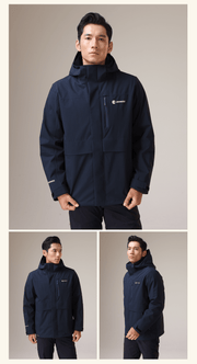 Men's 3 - in - 1 Removable Down Ski Coat - Sidiou Group