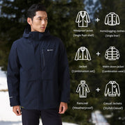 Men's 3 - in - 1 Removable Down Ski Coat - Sidiou Group