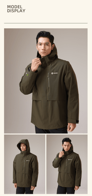 Men's 3 - in - 1 Removable Down Ski Coat - Sidiou Group