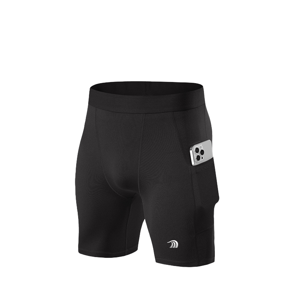 Men's black Compression Running Shorts