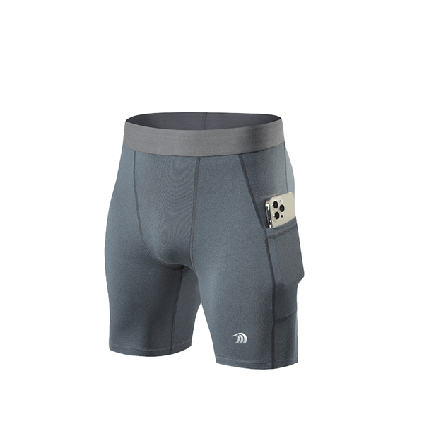 Men's gray Compression Running Shorts