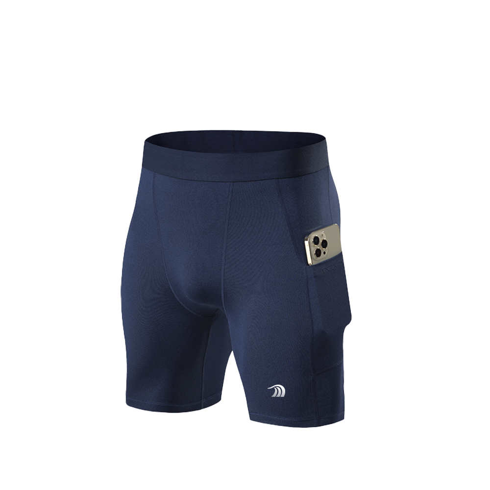 Men's navy blue Compression Running Shorts