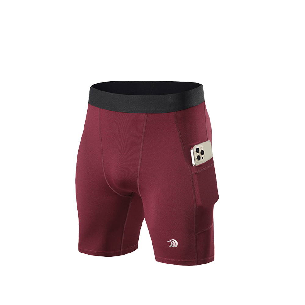 Men's red Compression Running Shorts