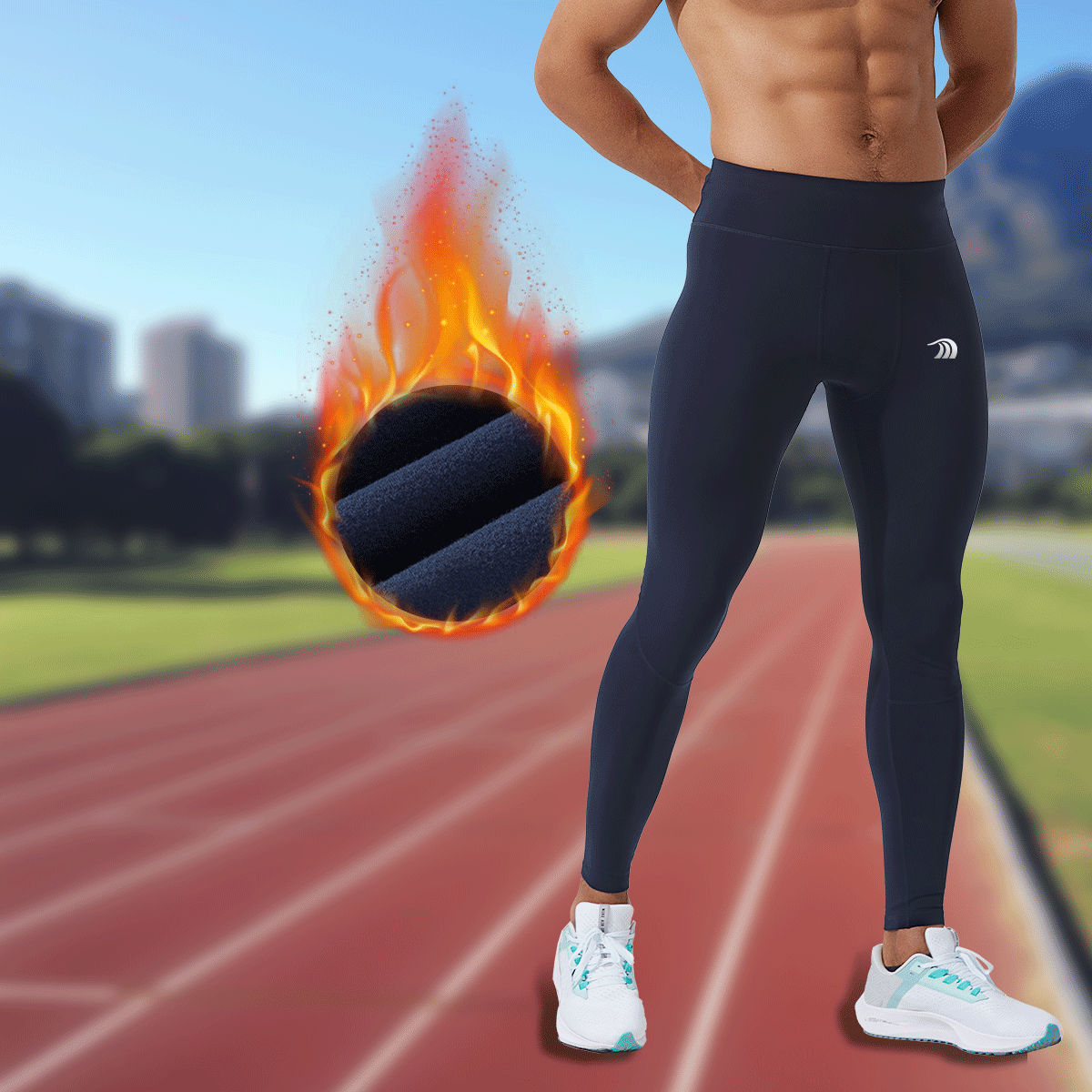 Men’s Fleece Compression Leggings - Sidiou Group