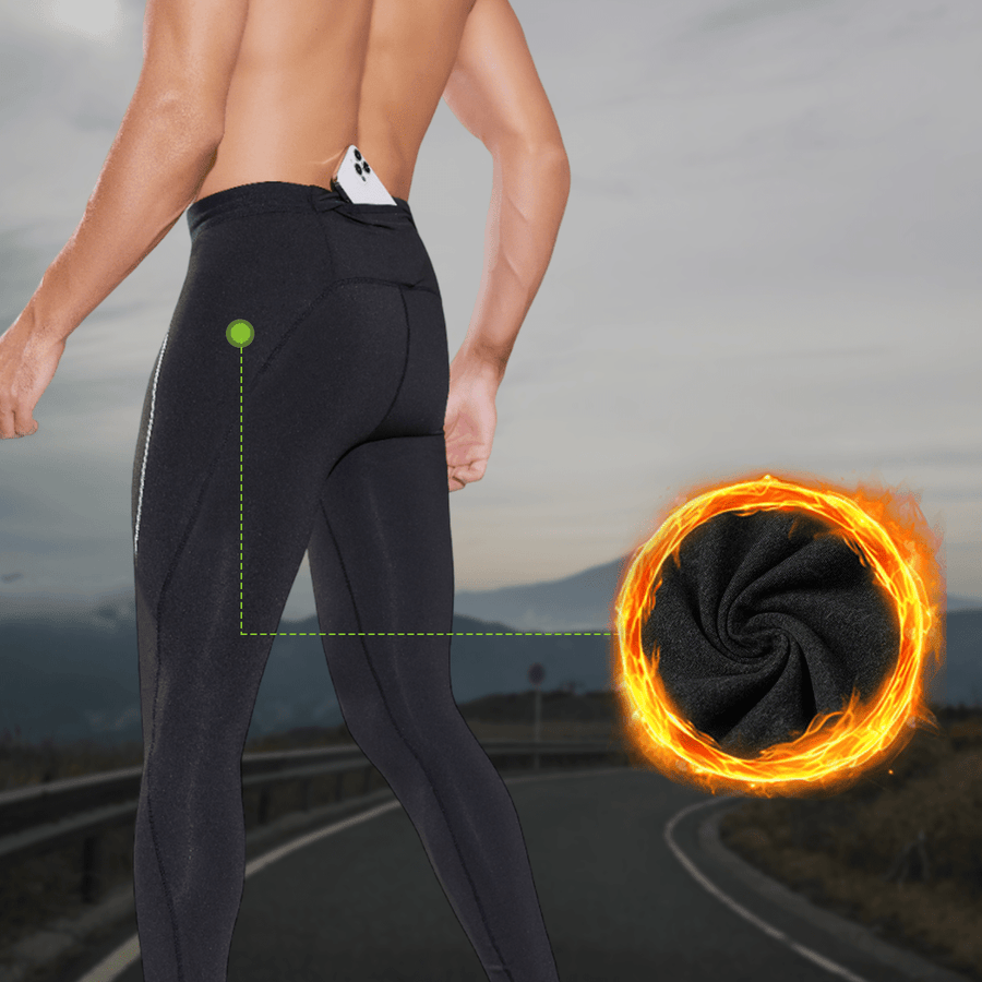 Men's Fleece Sports Tights - Sidiou Group