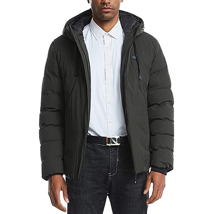 Men's Heated Hooded Winter Down Jacket - Sidiou Group