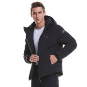 Men's Heated Hooded Winter Down Jacket - Sidiou Group