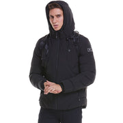 Men's Heated Hooded Winter Down Jacket - Sidiou Group