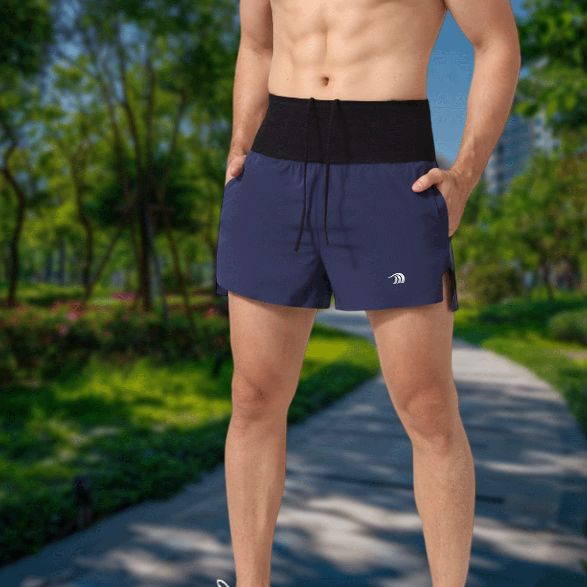 Men's High - Waisted Trail Running Shorts - Sidiou Group