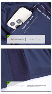 Men's Ice Silk Colorblock Sports Shorts - Sidiou Group