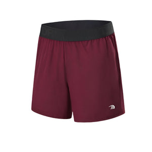  Men's Red Outdoor Fitness Shorts with elestic waist by Anniou