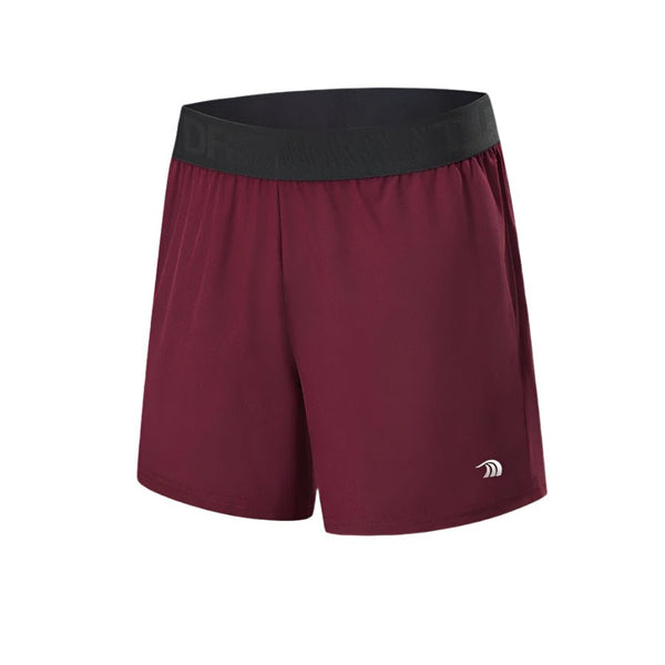  Men's Red Outdoor Fitness Shorts with elestic waist by Anniou