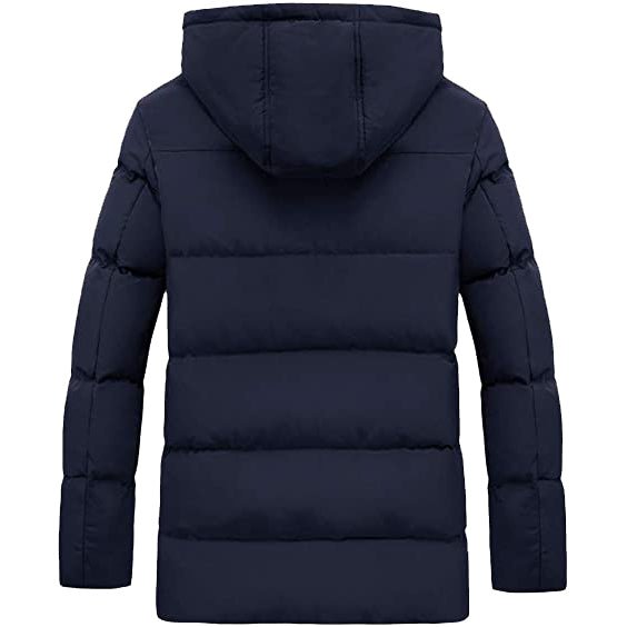 Men's Padded Down Cotton Heated Jacket in blue back