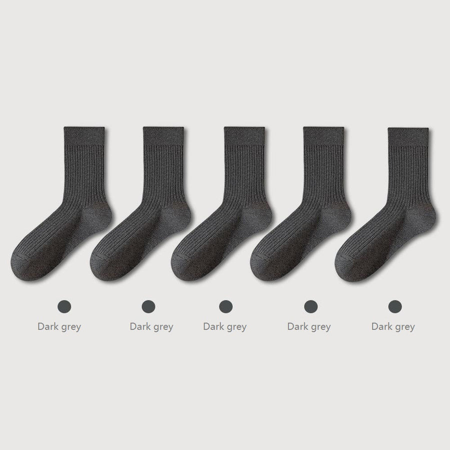 Men's Pure Cotton Mid - tube Business Socks - Sidiou Group