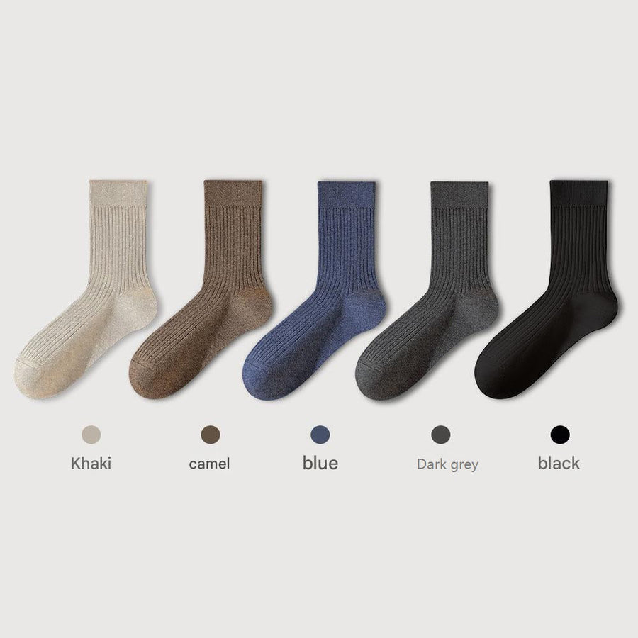 Men's Pure Cotton Mid - tube Business Socks - Sidiou Group