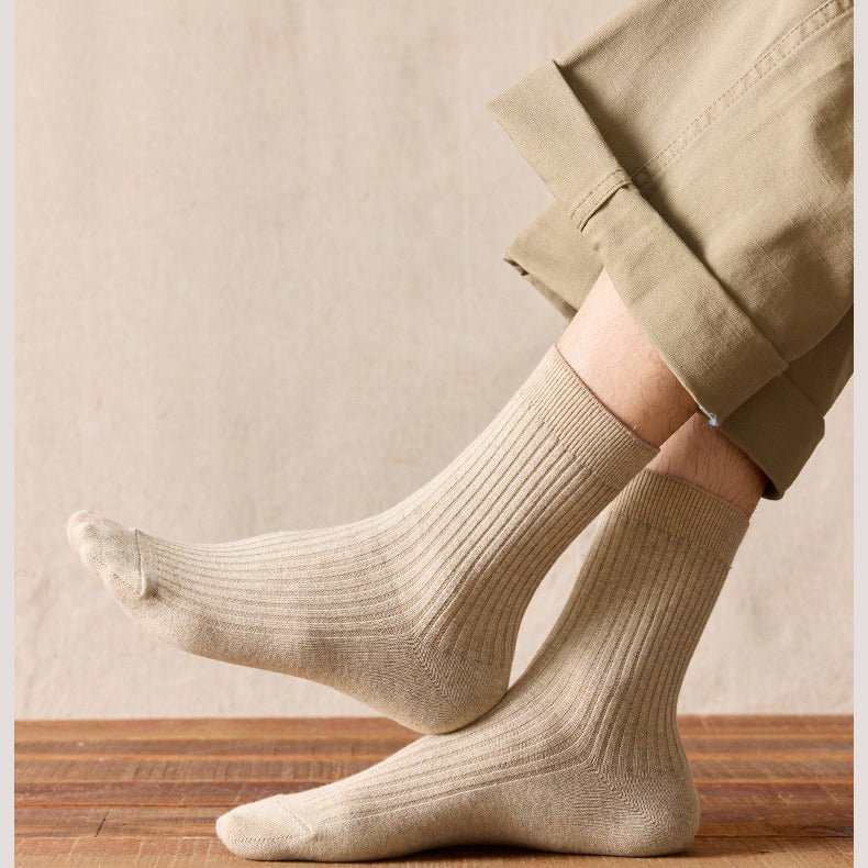 Men's Pure Cotton Mid - tube Business Socks - Sidiou Group