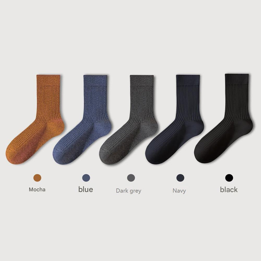 Men's Pure Cotton Mid - tube Business Socks - Sidiou Group
