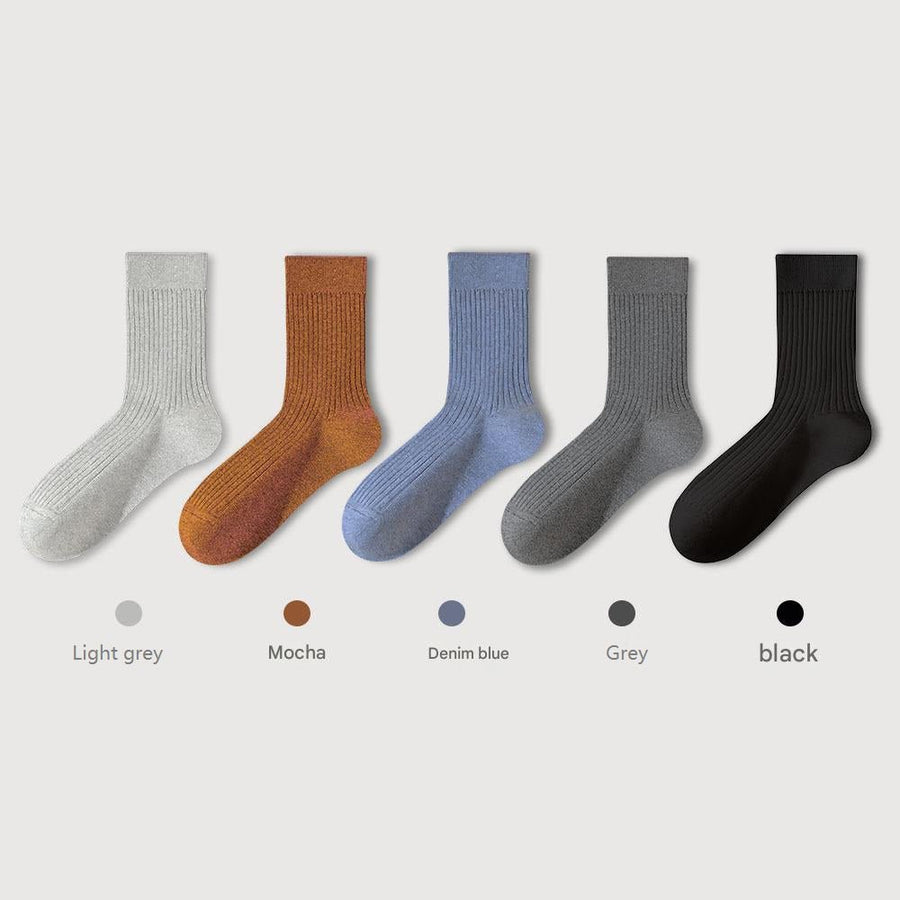 Men's Pure Cotton Mid - tube Business Socks - Sidiou Group