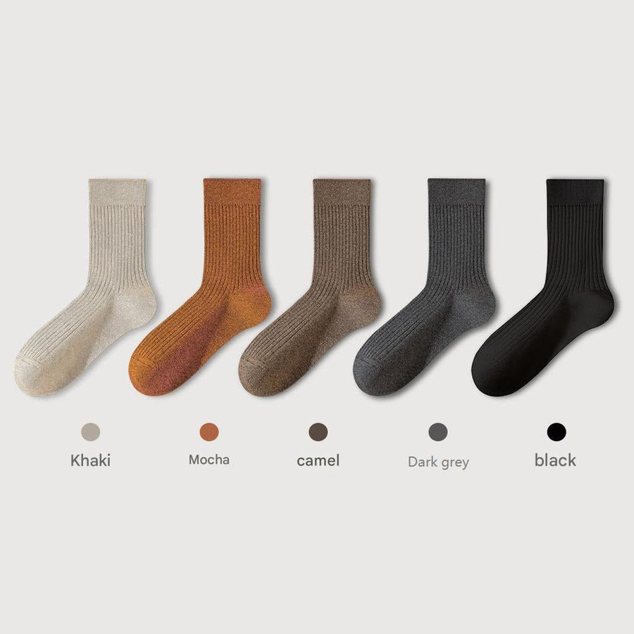Men's Pure Cotton Mid - tube Business Socks - Sidiou Group