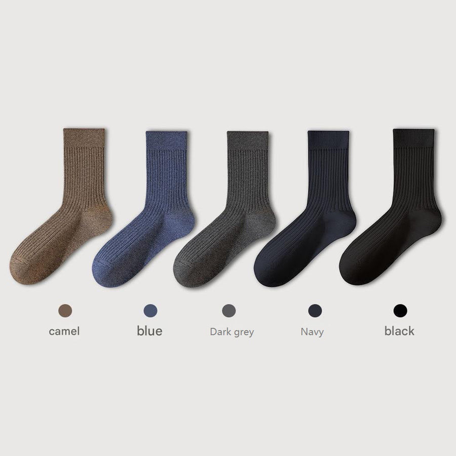 Men's Pure Cotton Mid - tube Business Socks - Sidiou Group