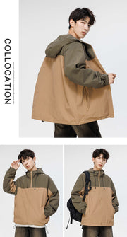 Men's Waterproof Colorblock Jacket - Sidiou Group