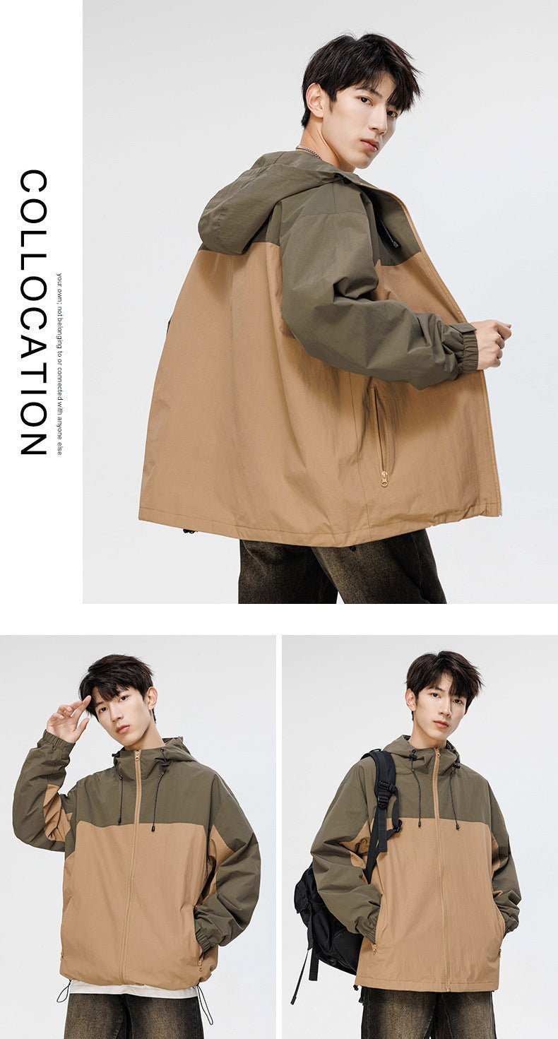 Men's Waterproof Colorblock Jacket - Sidiou Group