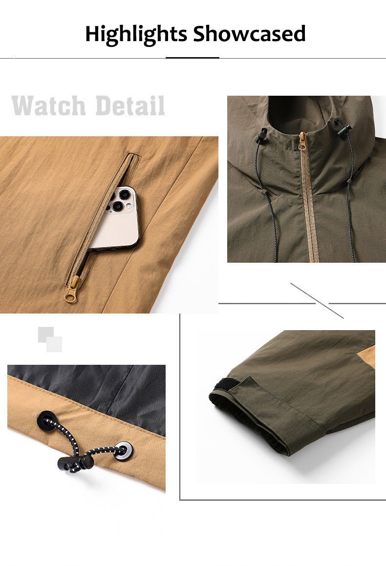 Men's Waterproof Colorblock Jacket - Sidiou Group