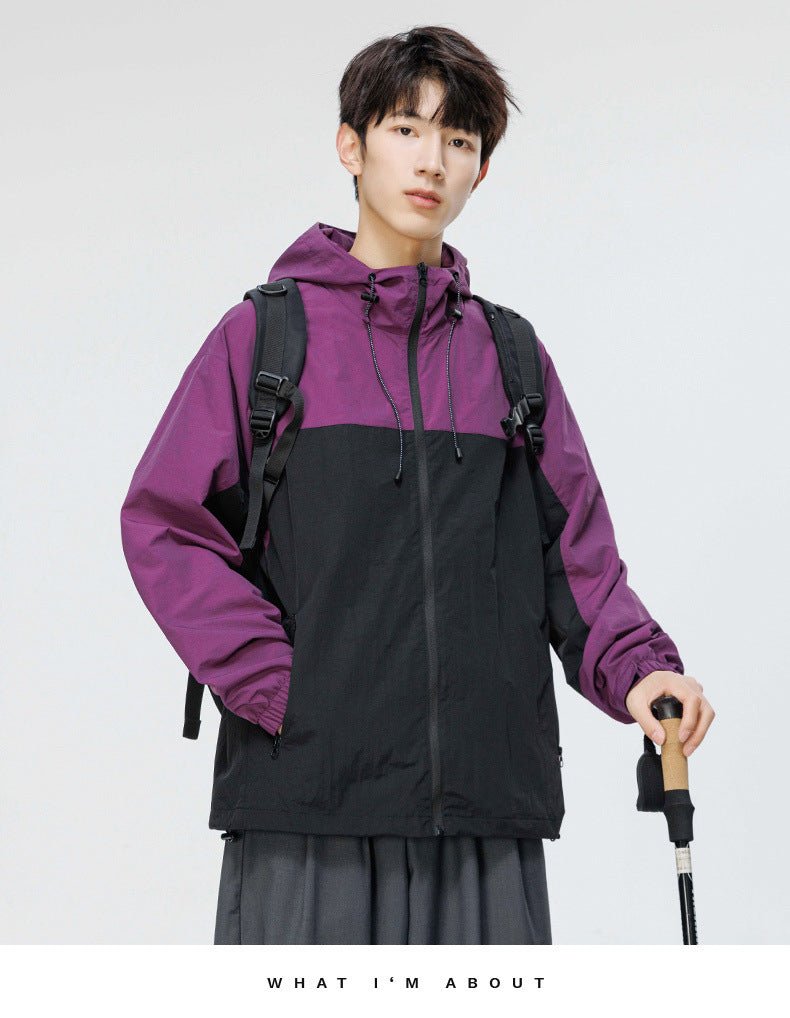 Men's Waterproof Colorblock Jacket - Sidiou Group