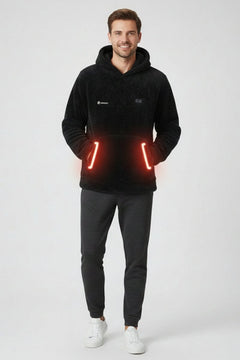 mens black heated hoodie 