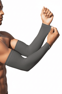 mens gray UV Protection Arm Sleeves