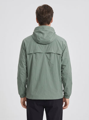 Mens green back UPF 50+ Hooded Jacket
