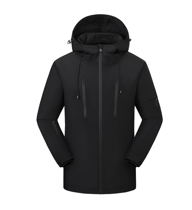 mhooded black Heated Outdoor Jacket