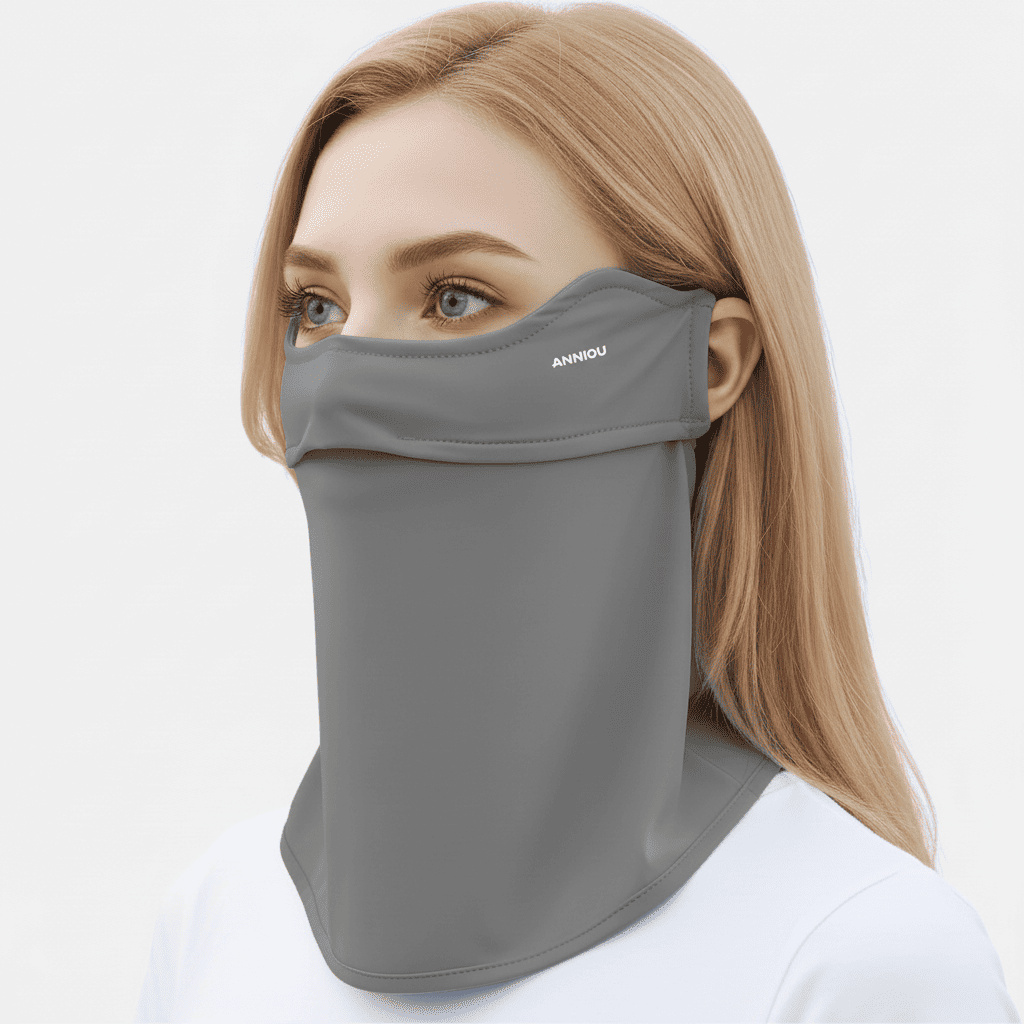 gray  neck gaiter Face Mask UPF 50+