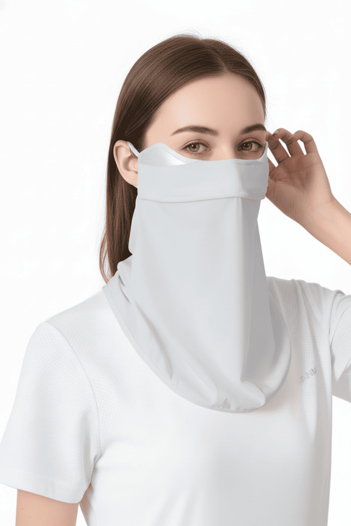 Mascarilla facial para piel sensible al sol con protección UPF 50+